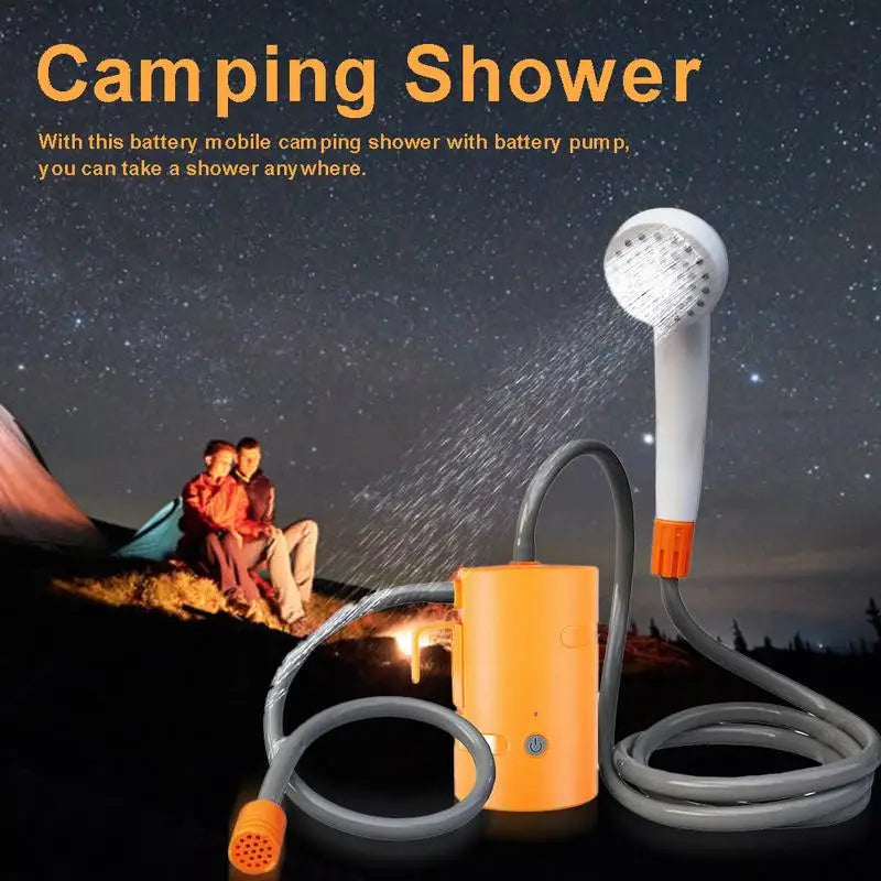 Electric Shower Portable Rechargeable Battery Mobile Bathing Pump
